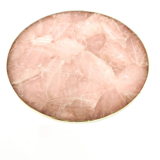 Rose Quartz Agate Cheese Platter/Tray | Circular |