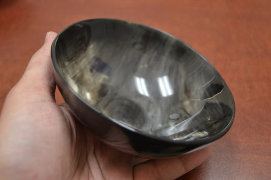 Dark Honey Buffalo Horn Bowl 5"