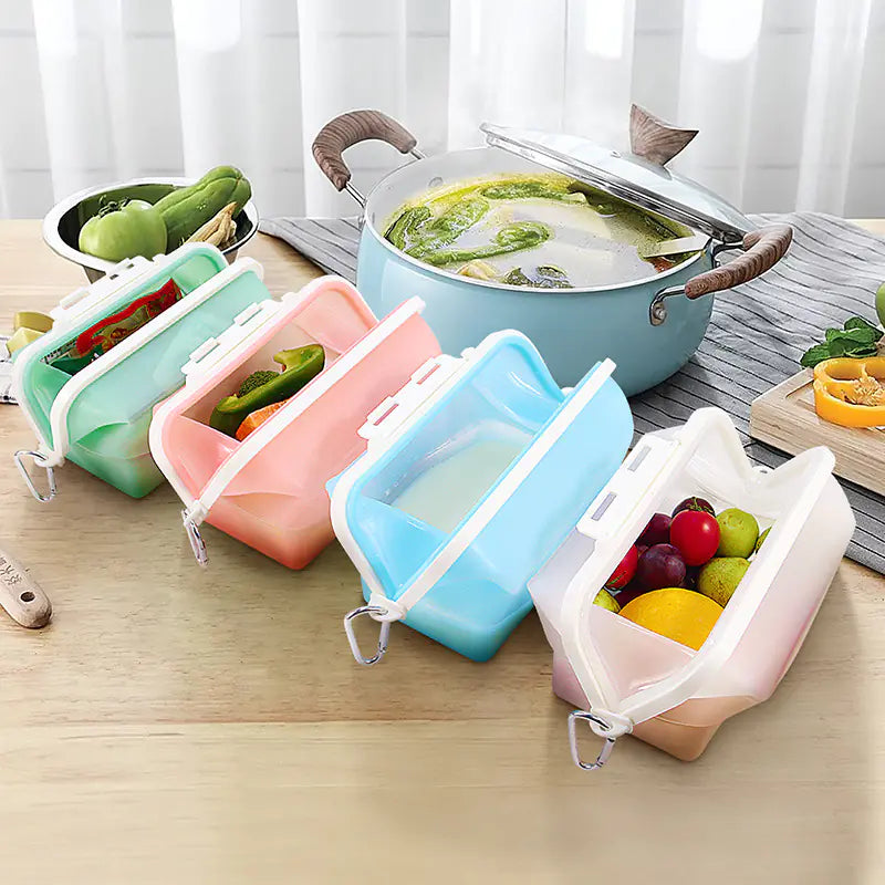 Silicone Storage Bag for Microwave Food Heating